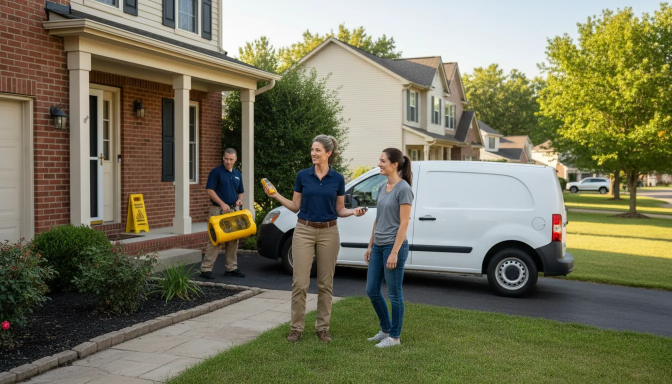 Residential water damage restoration in Radnor, OH